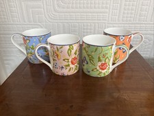 FOUR BONE CHINA  ANYSLEY WINDSOR COTTAGE GARDEN MUGS