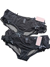 Sexy Frilly Black Lace Briefs