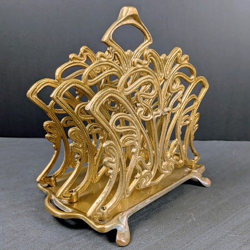 Vintage brass letter holder - vintage,
