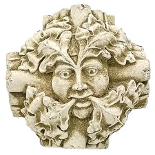 Grey Stone Tree Man Face 3D Hanging Plaque Height 4" b