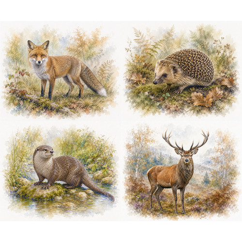 British wildlife placemats - british, set