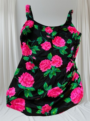 Vtg swimsuit florescent pink - ,