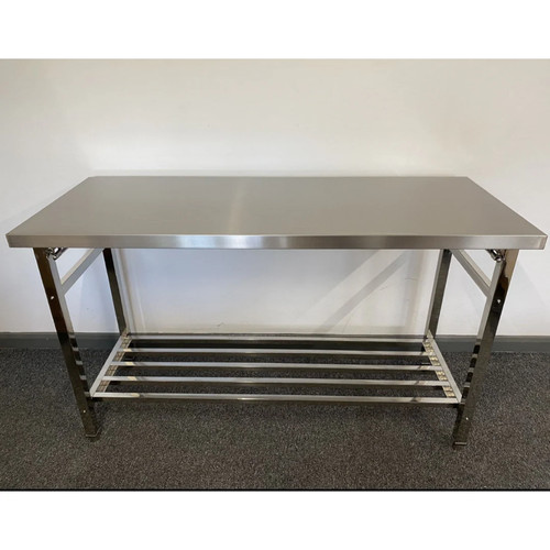 Stainless steel folding table - steel,