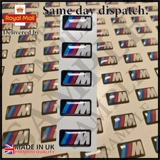 5X BMW M SPORT ALLOY WHEEL BADGE STICKER EMBLEM DECAL BMW 17MM X 9MM