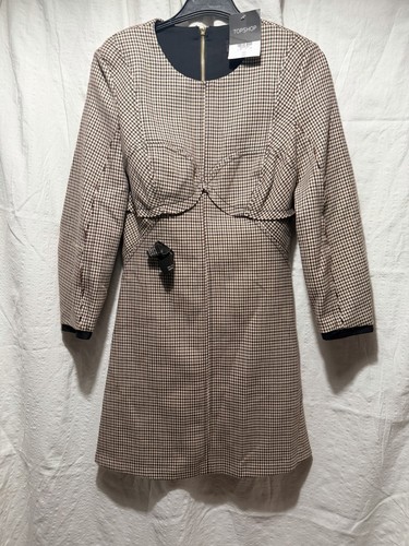 Topshop midi dress checked - topshop,
