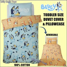 Bluey Bingo Junior Quilt Duvet Cover 100% COTTON Cot Bed Size Toddler Reversible