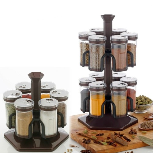 Jar spice rack with - &,