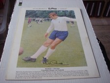Football MARTIN CHIVERS SPURS and ENGLAND portrait 10" x 8" Typhoo Tea Card