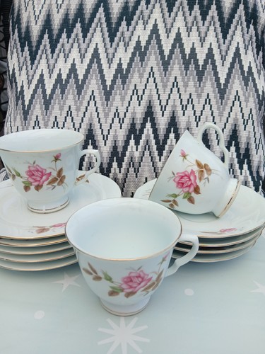 Vintage tea set cups - vintage, set,