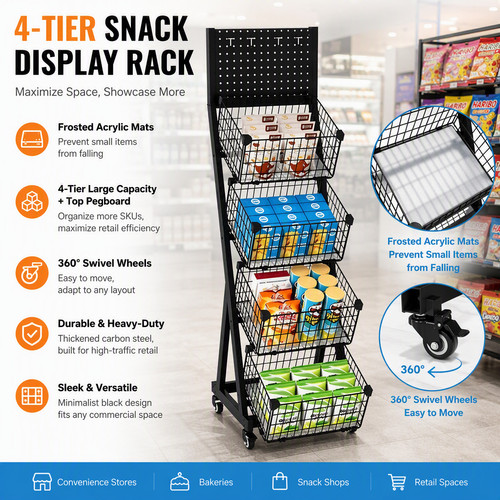 Metal snack display stand - stand, 4