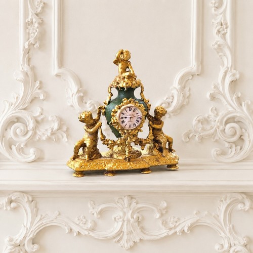 12th scale rococo clock - 12th, green