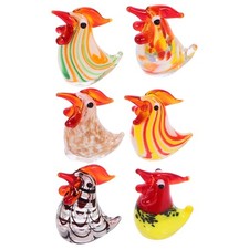  6 Pcs Small Glass Animals