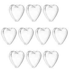 10 Pcs Clear Fillable Heart