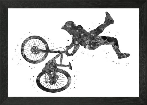 Mountain bike jump framed - bike, wall