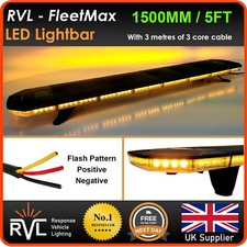 12/24v 5ft LED Beacon Bar Light Amber Recovery Warning Strobe 150cm 1500mm 1.5m