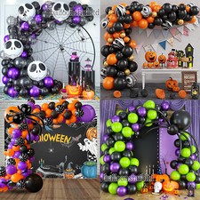 Halloween Confetti Latex Balloon Arch 100 Pc Kit Garland Party Halloween Decor