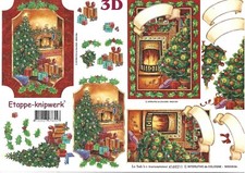 Christmas Tree By Open Fire A4