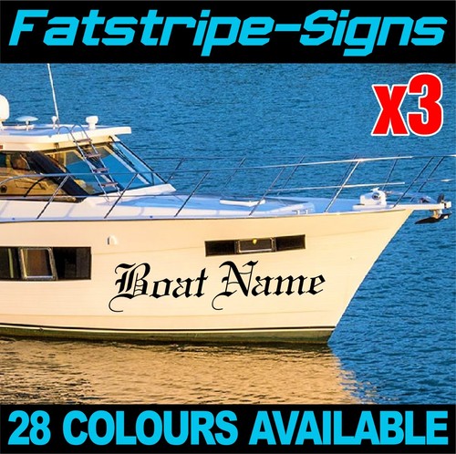 Personalised boat name - personalised, x3
