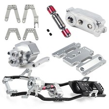 313mm Wheelbase Metal Chassis Frame Prefixal Gearbox for 1/10 RC SCX10 II 90046