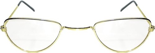 Round gold frame granny - gold,