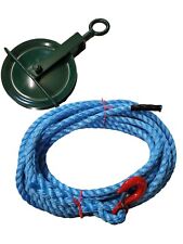 Gin Wheel & Gin Wheel Rope 18mm Blue Yarn  - Scaffolding - Building - Roofing