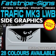 to fit RENAULT TRAFIC MK3 LWB PEEKING MONSTER GRAPHICS STICKERS DECAL CAMPER VAN