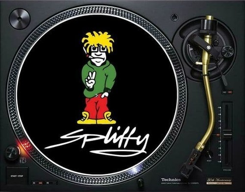 Spliffy cartoon slipmat dj - spliffy, 12"