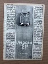 LAMBORGHINI 400 GT 2+2 AUTOCAR