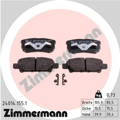 Rear brake pad - pad, set