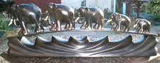ANTIQUE EBONY[macassar]  5 ELEPHANT BRIDGE
