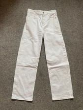 Zara white high waist straight leg jeans EUR 34 6/8