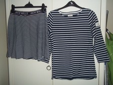 2 ITEMS JACK WILLS Nautical Short Skirt Striped 12  Pull on + Joules 12 TOP