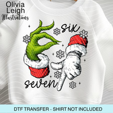 Disney 67 Grinch, Dtf Transfer Iron On Childrens T-shirt Clothing