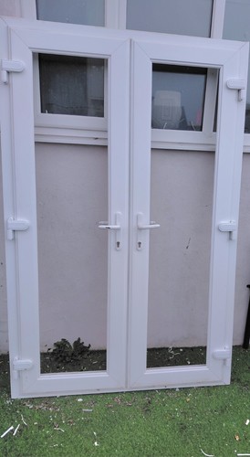 Upvc frech doors double - upvc, ,