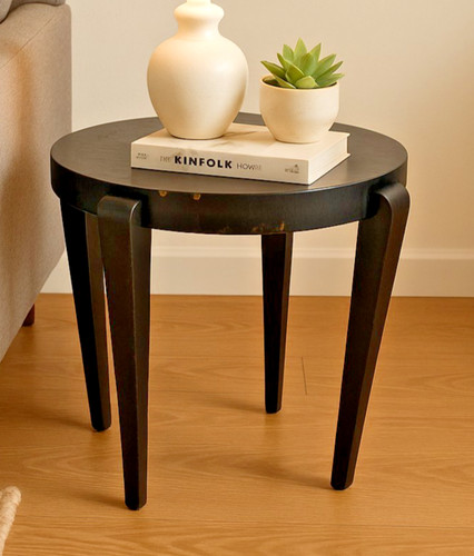 Torino side table satin black - satin,