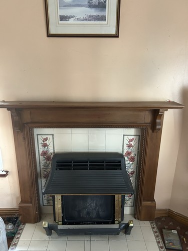 Wood fire surround - fire,