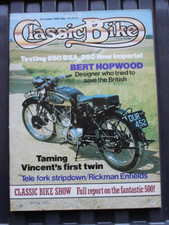 Classic Bike DEC 1982 Gold Flash, Vincent Rapide Rickman Enfield Wideline Triton