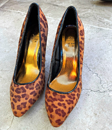 Brown black faux - f&f, suede