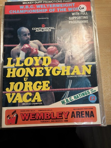 Boxing program featuring lloyd - program,