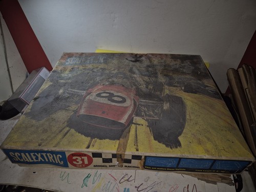 Vintage scalextric set with - scalextric,