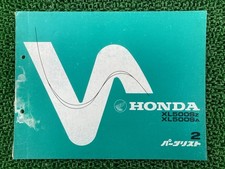 XL500S Parts List 2nd Edition