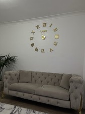 Italian Sofa luxury Chesterfield Ambassador 3+3 seater sofa - large golden legs