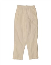 FOOT LOCKER Womens Tracksuit Trousers UK 8 Small  Off White Nylon H109