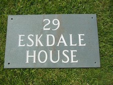 Large Engraved Lake District Coniston Slate House Number 29 Name Plaque  Eskdale