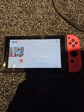 Nintendo Switch Console Neon Red Unit Only Missing Left Joycon