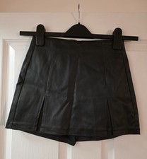 Womens Leather-look Skort