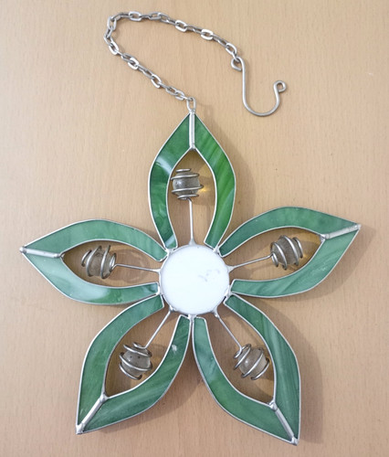 Stained glass flower metal - flower,