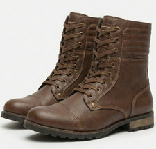 Mens Combat Boots Lace Up
