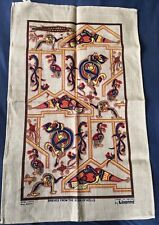 VINTAGE BOOK of KELLS IRISH LINEN TEA TOWEL by ULSTER WEAVERS