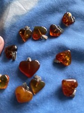 Real Amber Heart Pendant